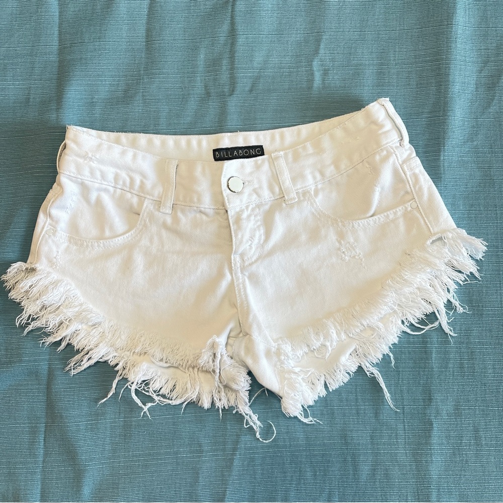 Billabong Laneway Cutoffs White Denim Size 3